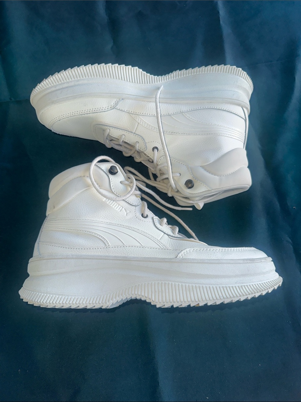 Puma Womens Mayra White High-Top Platform Sneakers Boots - Picture 7 of 13